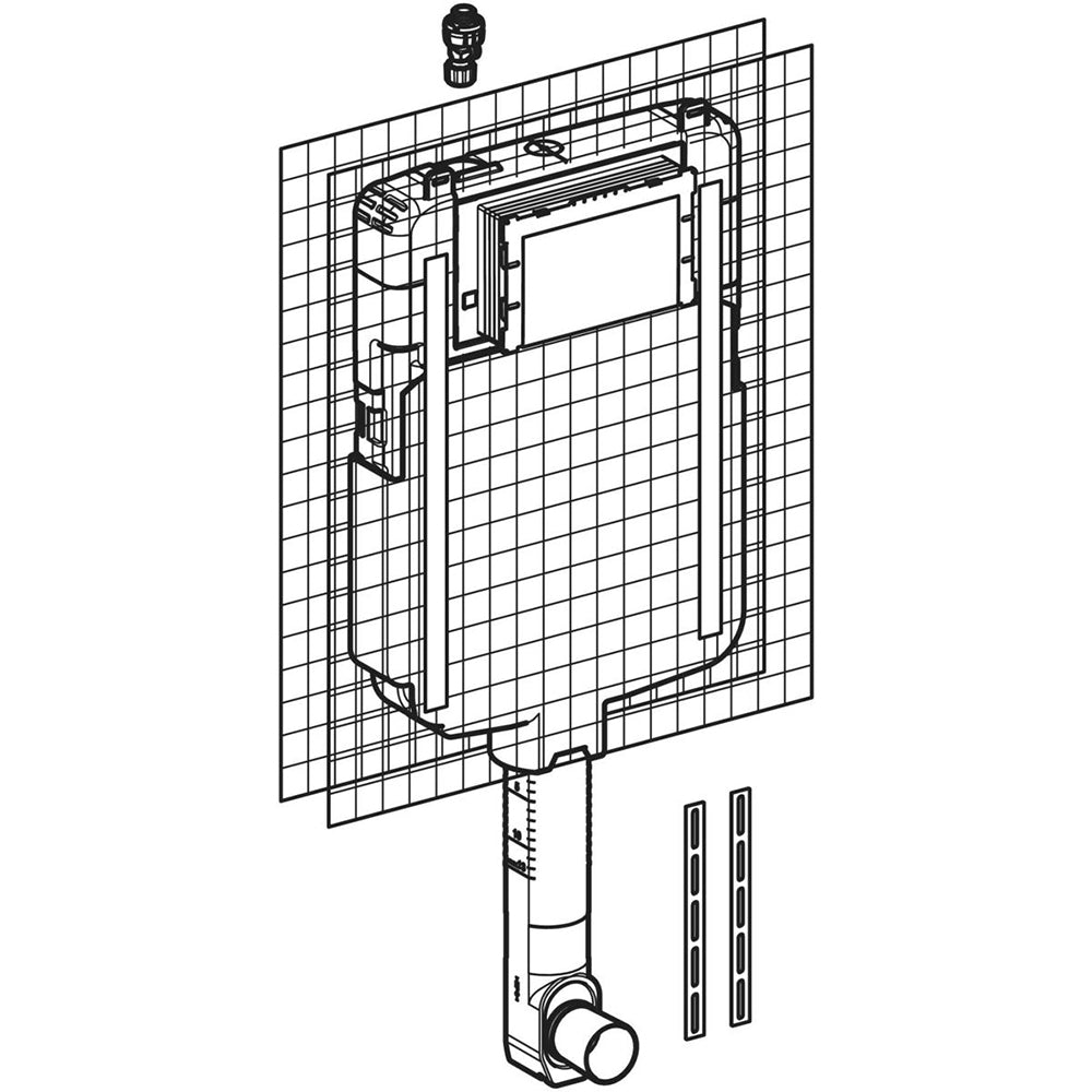 Cassetta Incasso 8 cm per wc con rete portaintonaco premontata Sigma 8
