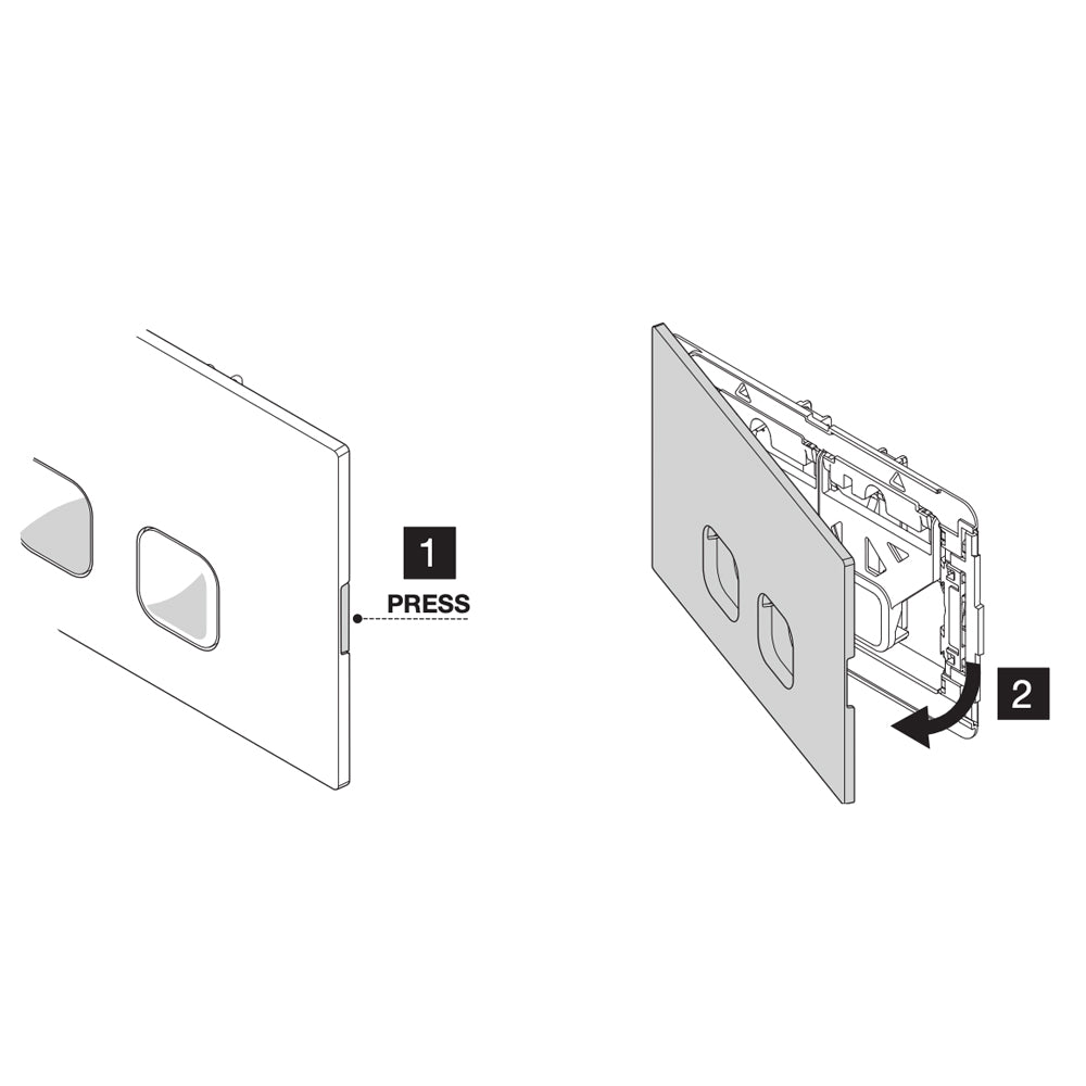 Placca di comando bianca per cassette OLI 74 PLUS Expert Plus e Quadra Plus