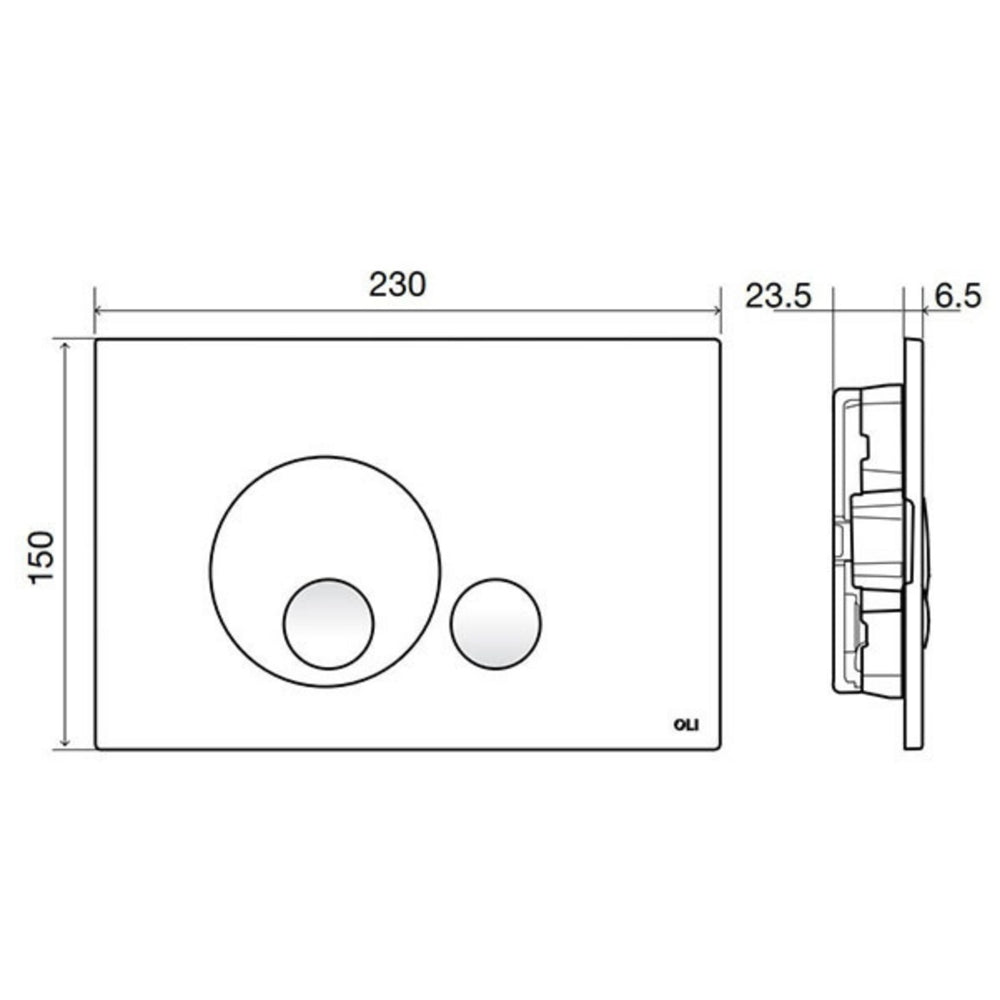 Placca di comando compatibile casse OLI 74 Expert Quadra Plus 23x15x0.65 cm