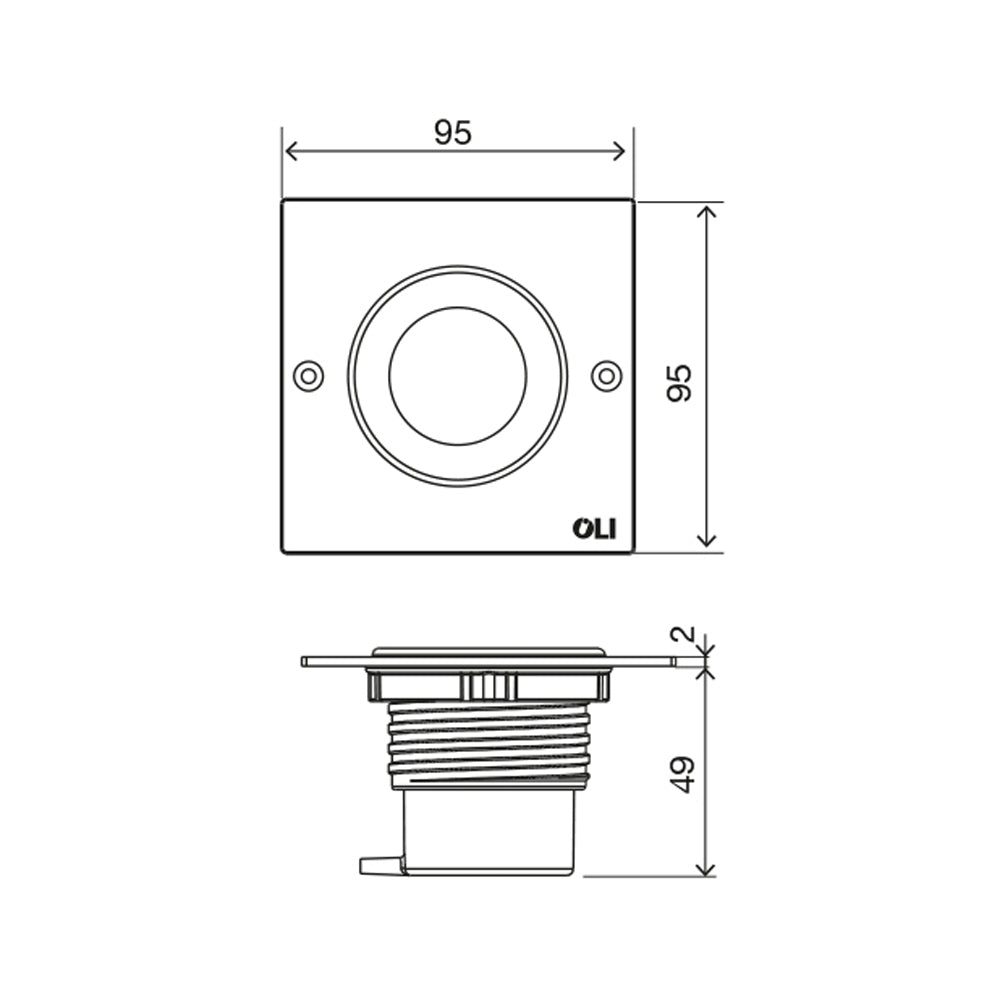 Comando pneumatico a parete a incasso mono trend inox