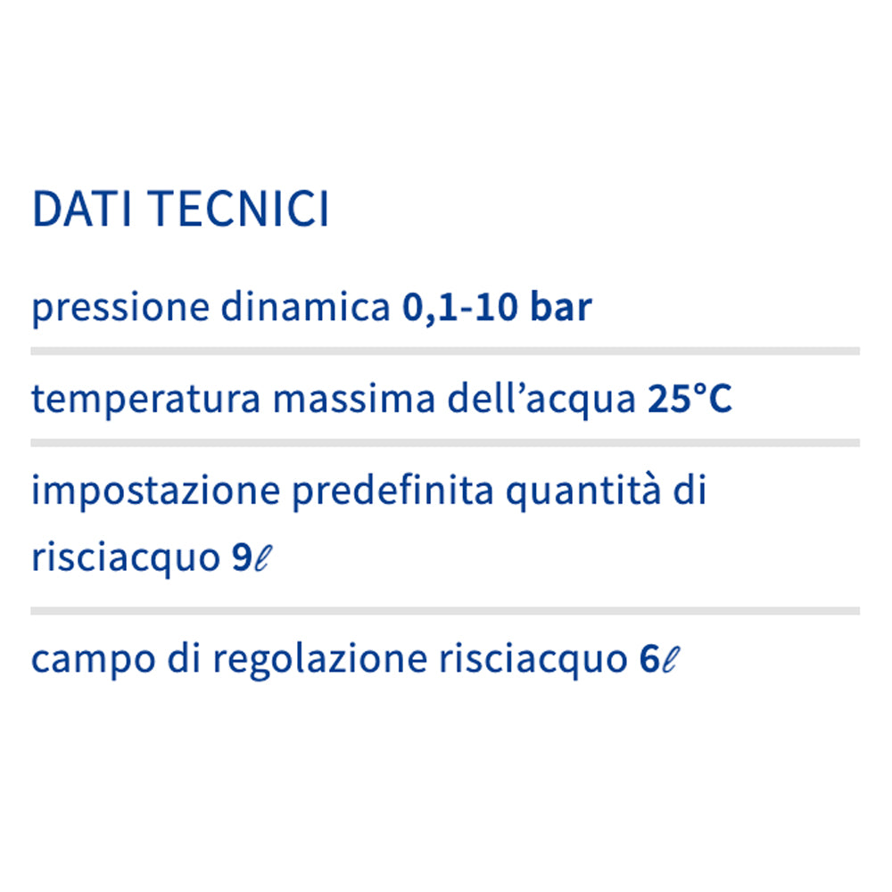 Cassetta da incasso 9 lt. per wc singolo scarico Sara
