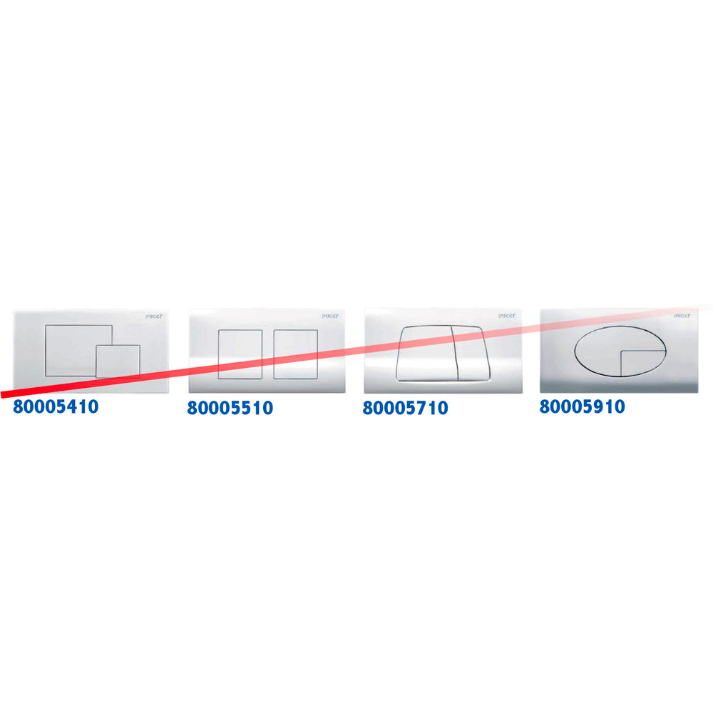 Kit copertura doppio tasto bianco con telaio sportello ricambio placca Eco 310