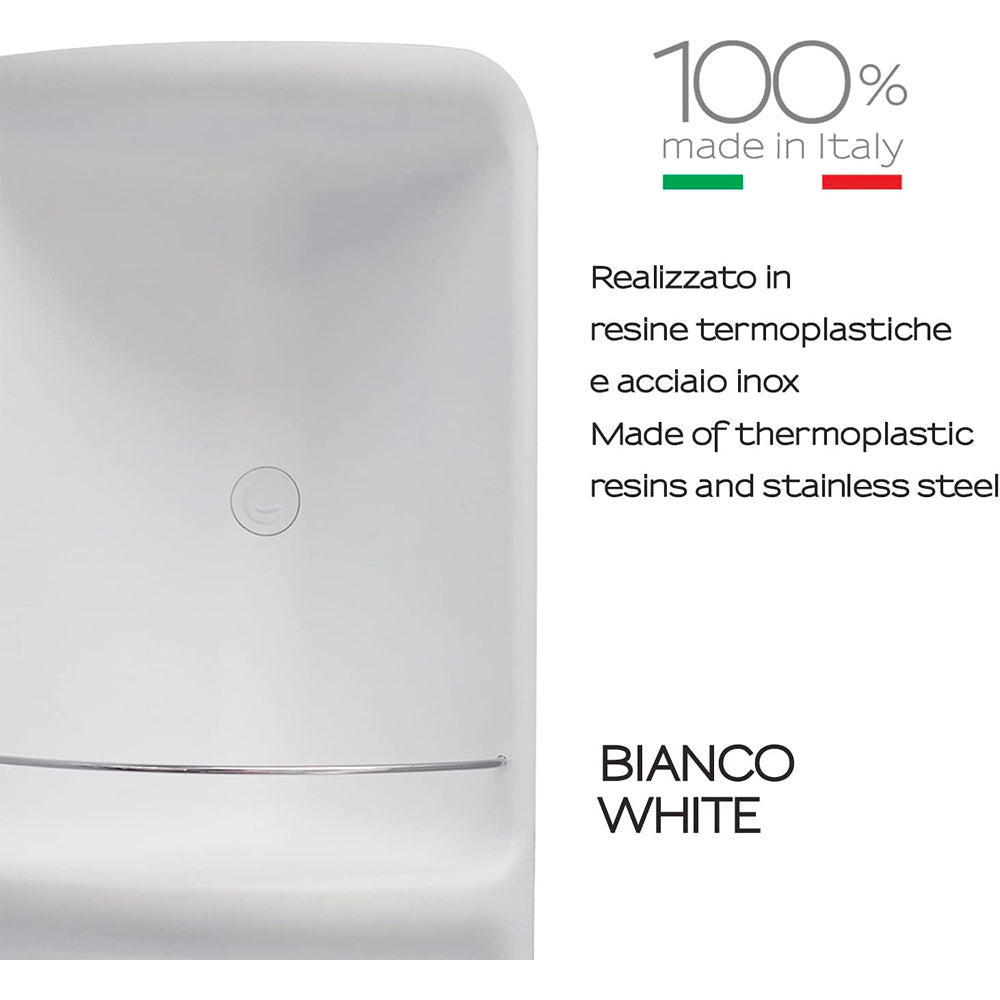 Angoliera doccia angolare tre ripiani bianco 22x16x71 cm