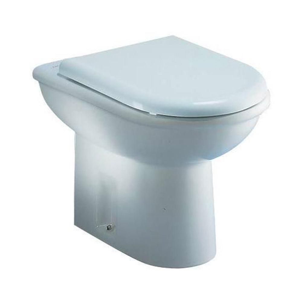 Sedile wc in mdf bianco chiusura normale Clodia
