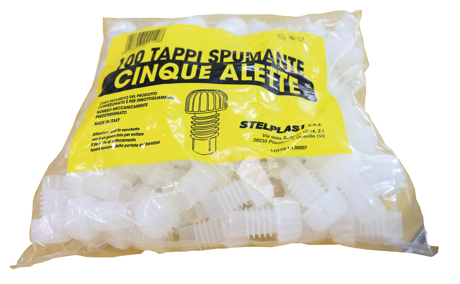 Tappi lisci per bottiglie spumante confezione 100 pezzi
