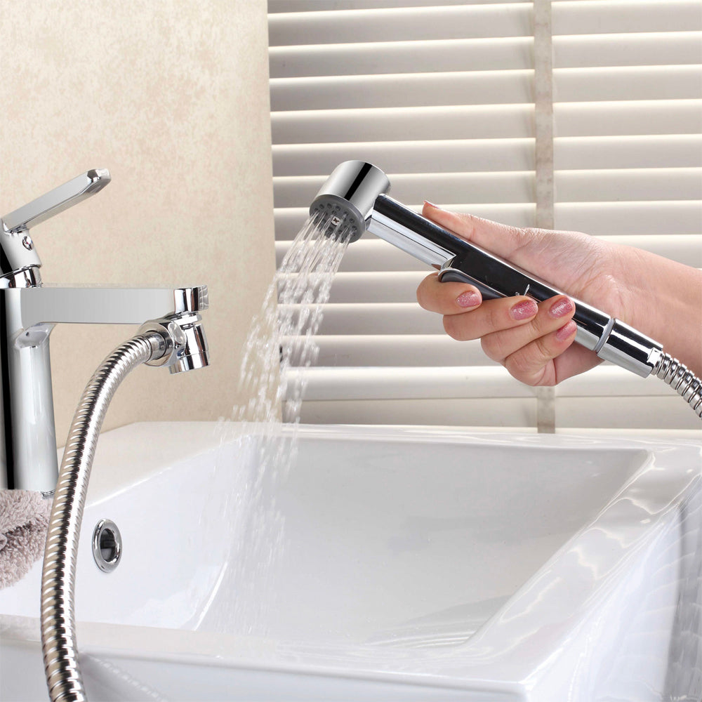 Kit doccetta e flessibile per lavabo 150 cm cromo