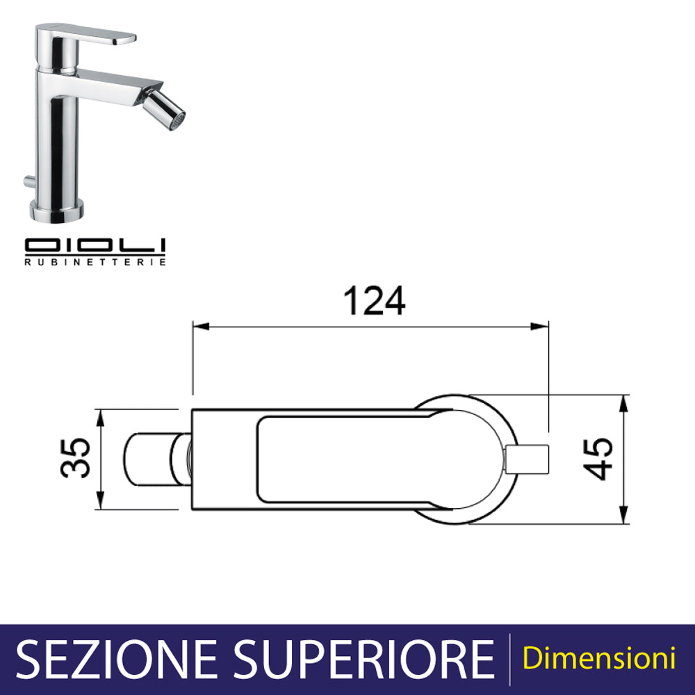 Miscelatore bidet con aeratore snodabile cromo lucido New Detroit