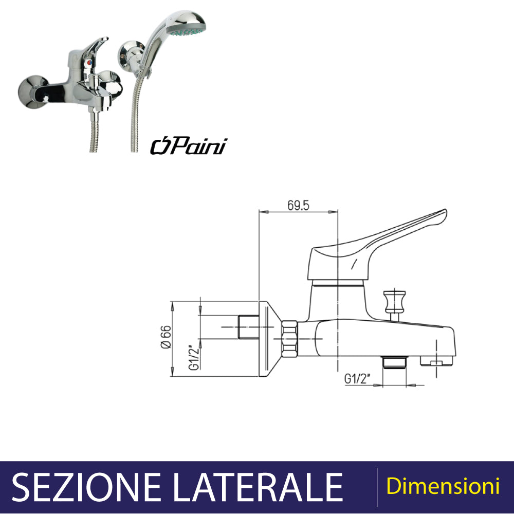 Miscelatore vasca esterno parete duplex Pilot