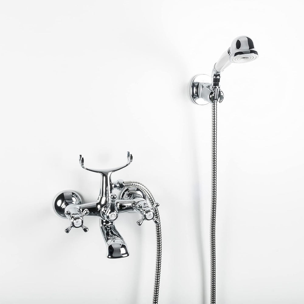 Gruppo vasca cromo esterno con kit doccia orientabile Liberty
