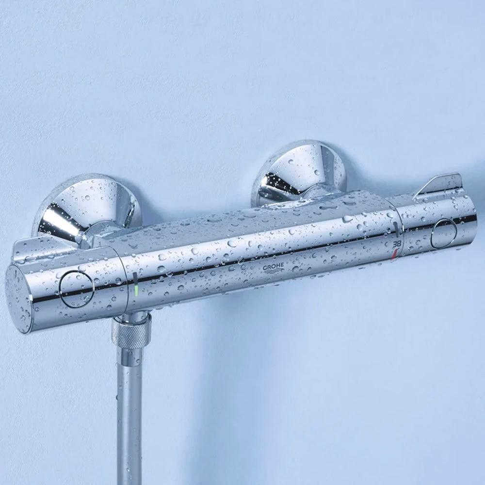 Set doccia con miscelatore termostatico grohtherm 800 + asta tempesta 1/2"