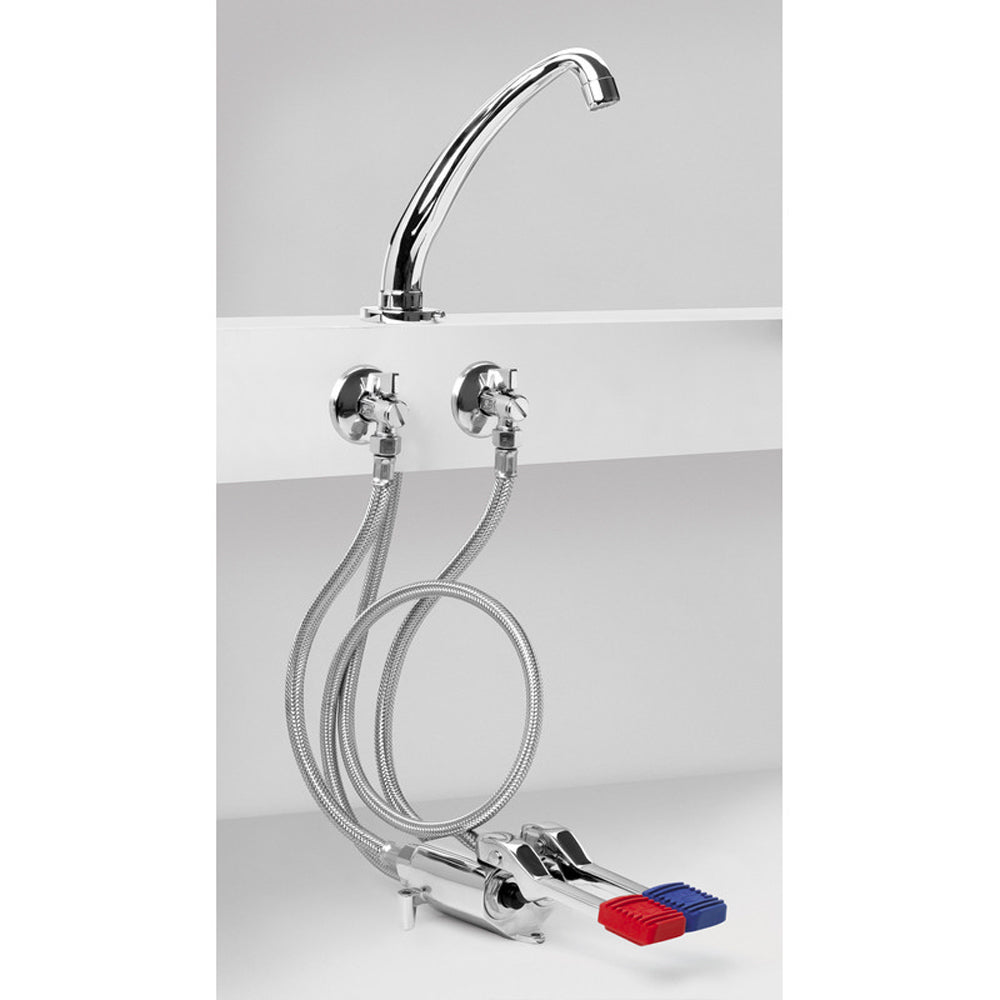 Kit completo miscelatore a pedale con bocca di erogazione K