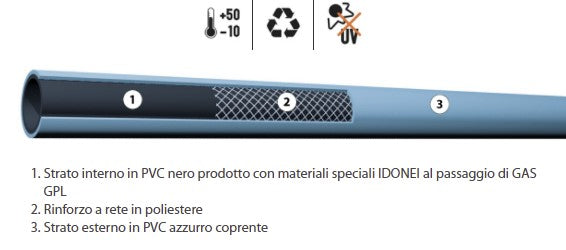 Tubo per gas GPL 100 mt