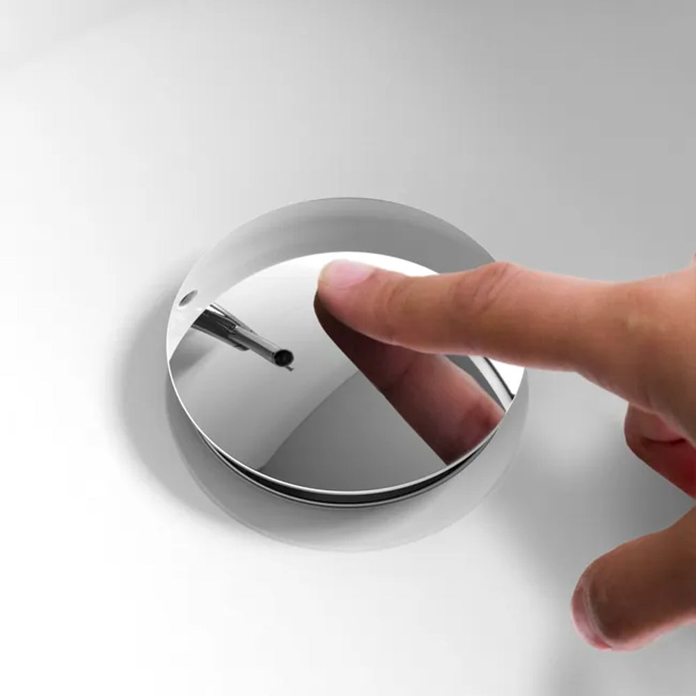 Piletta universale in ottone lucido resistente alla corrosione con scarico rapido per lavabo Click Clack