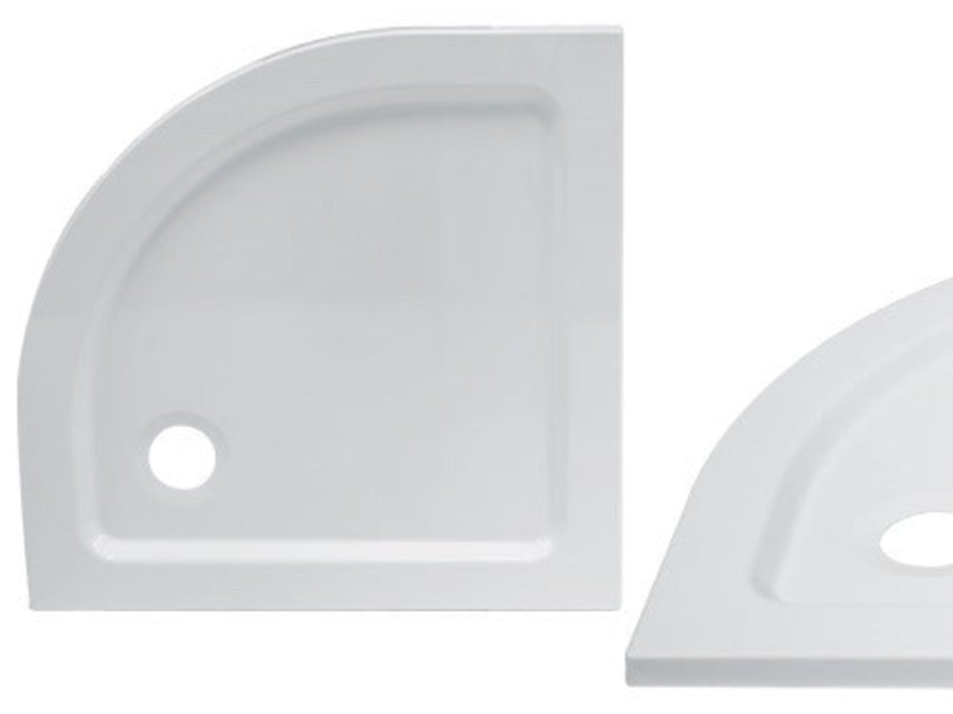 Receveur de douche d'angle semi-circulaire ultra résistant pour cabine de douche Giglio 80x80 cm Brixo