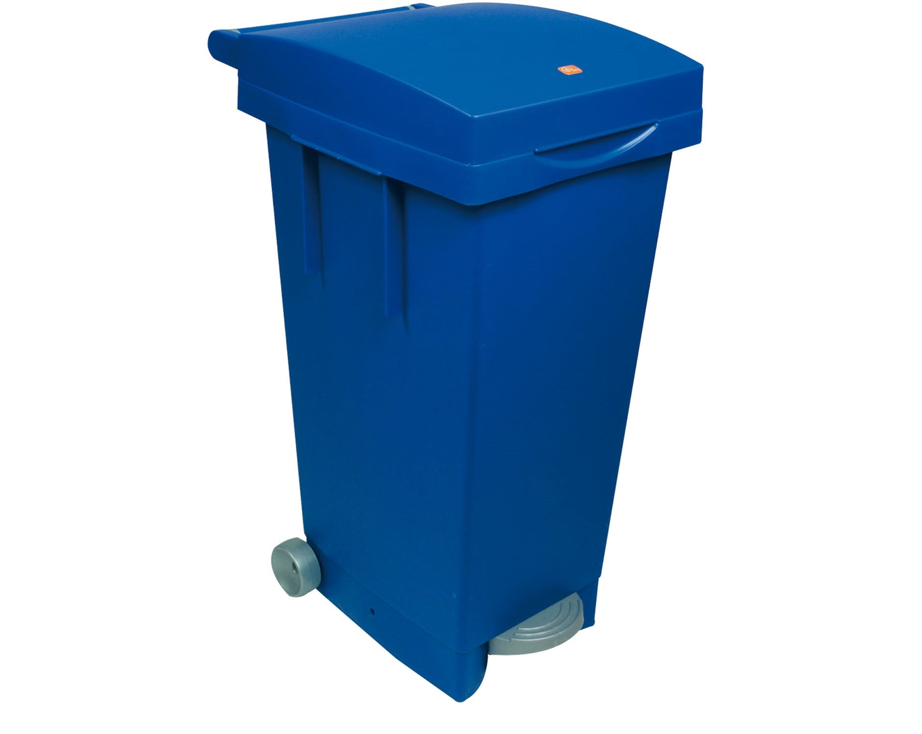Poubelle à roulettes et pédale pour collecte sélective des déchets 80Lt Bleu ICS