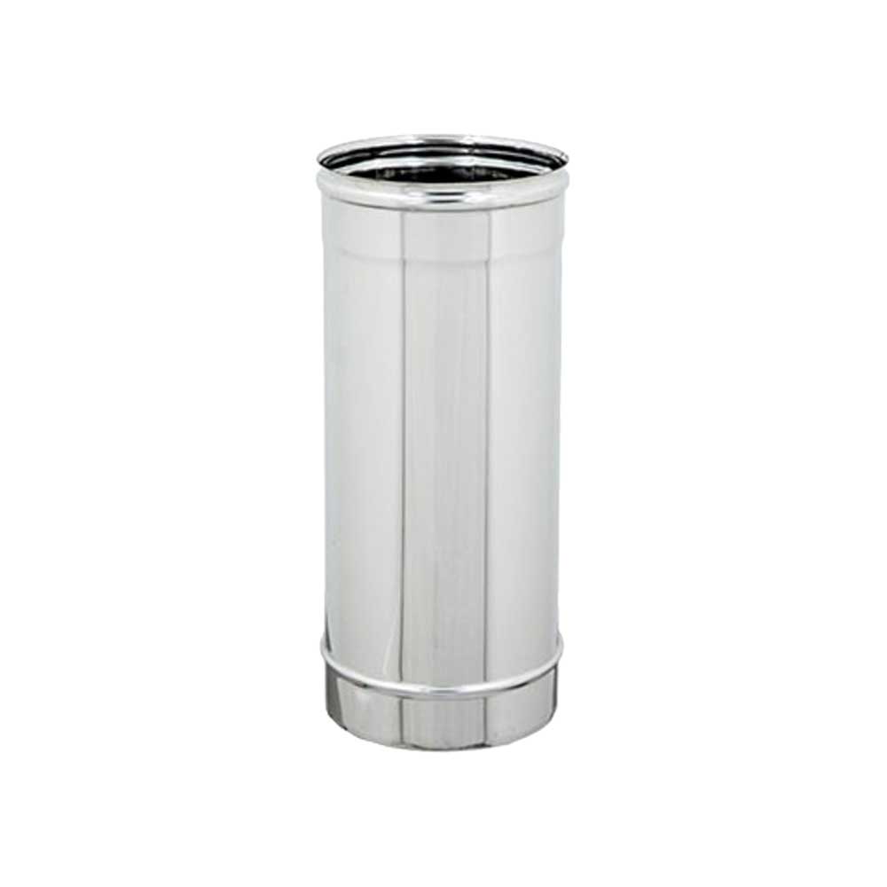 Tubo monoparete diritto in acciaio inox per uscita fumi