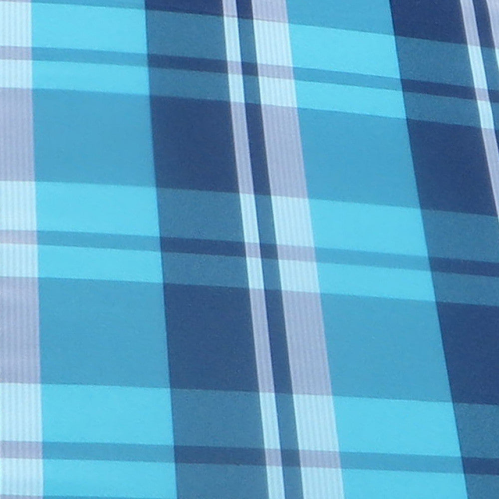 Coussin de siège à carreaux bleu royal