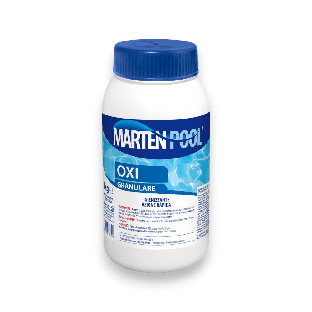 Désinfectant granulaire oxi action rapide pour piscines 1 kg