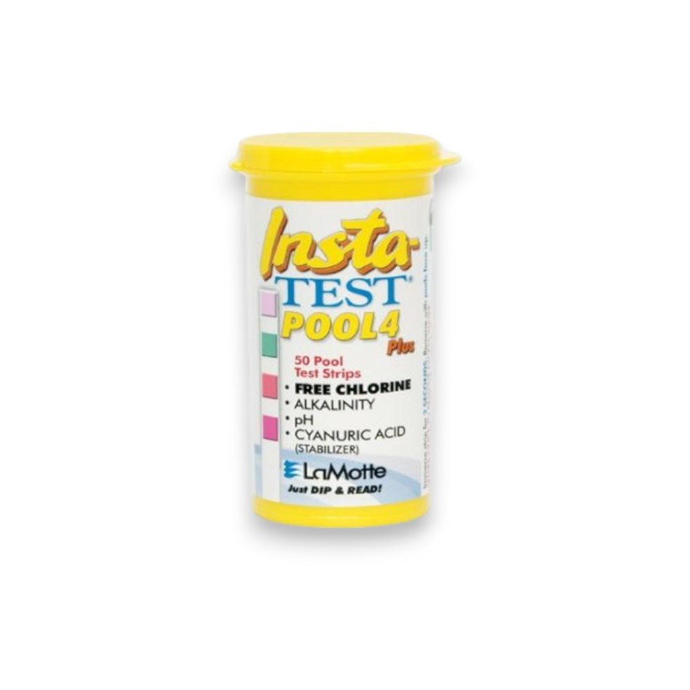 Test 4 en 1 - 50 bandelettes pour contrôle du chlore piscine