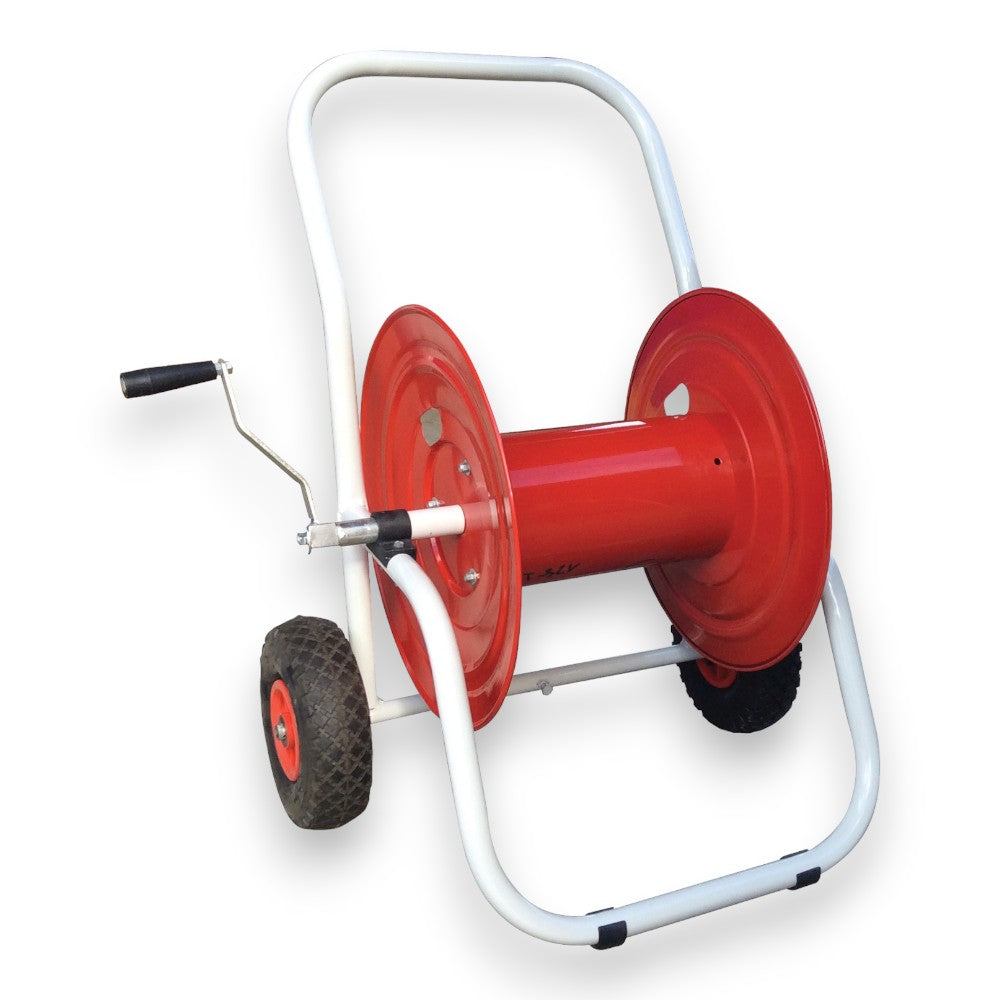 Chariot enrouleur lourd pour tuyau d'arrosage en acier galvanisé G41