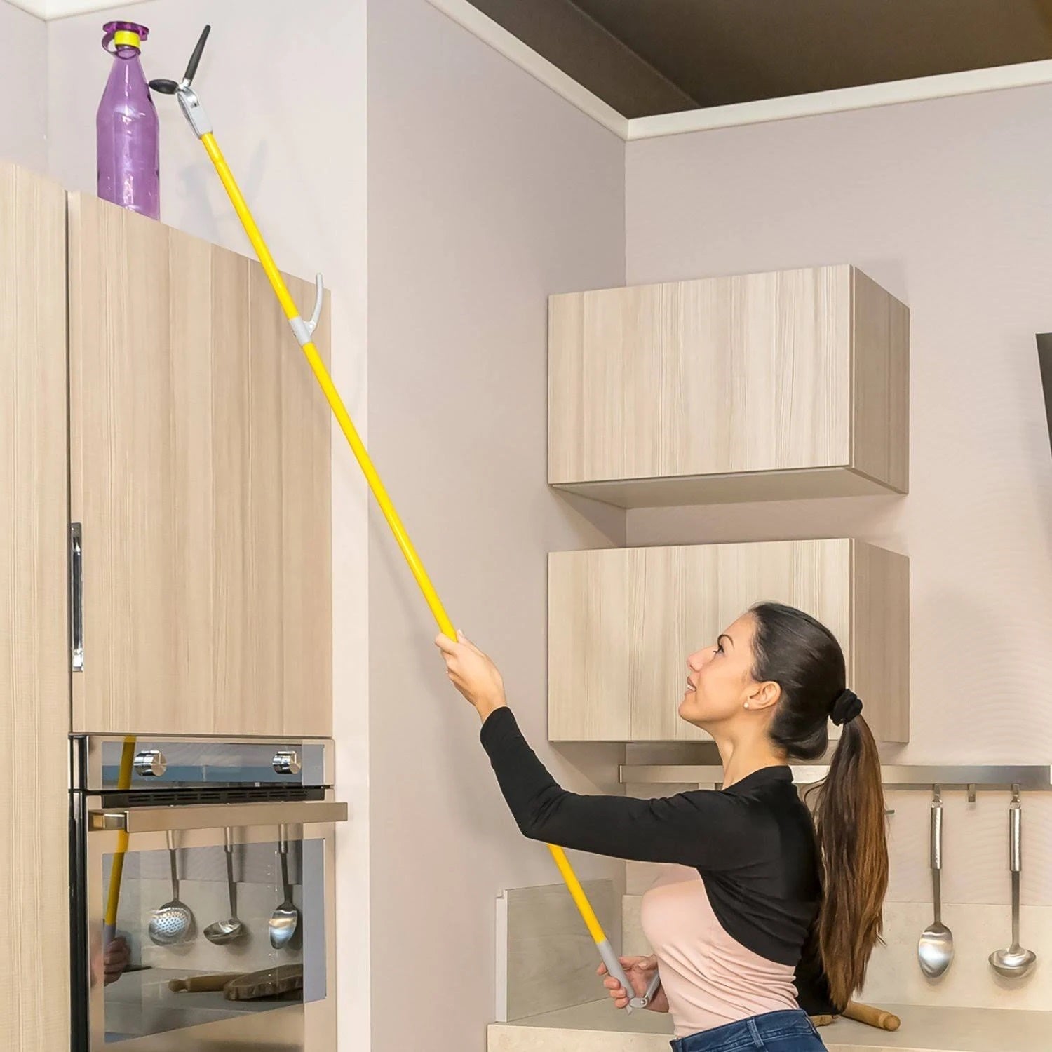 Pince à tige télescopique pour étagères pour collecter des objets h158 cm