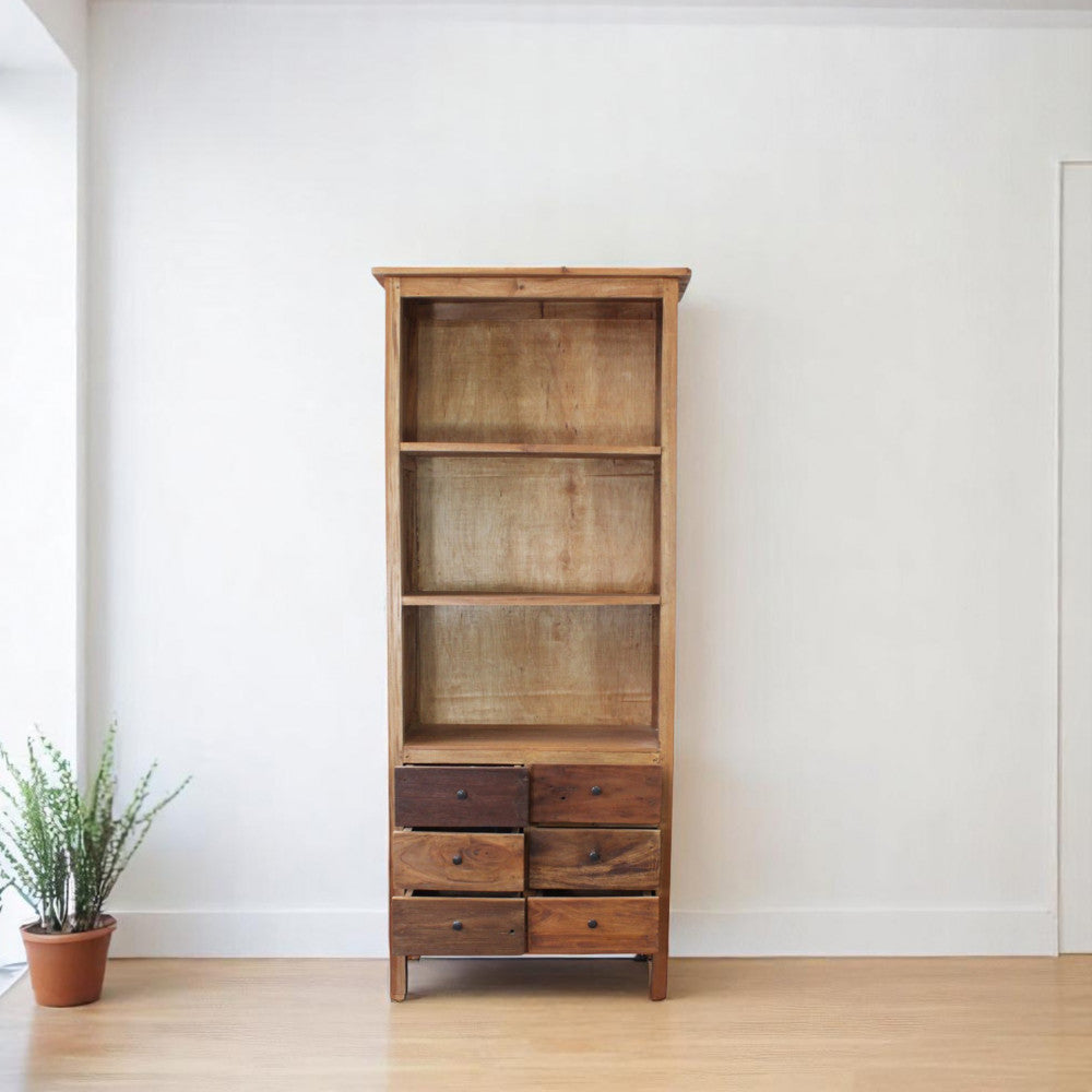 Mobile libreria in legno di mogano 80x40xH190 cm David