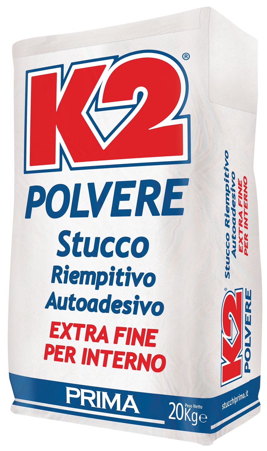 Poudre de stuc K2 blanche pour intérieurs autocollants 20 Kg