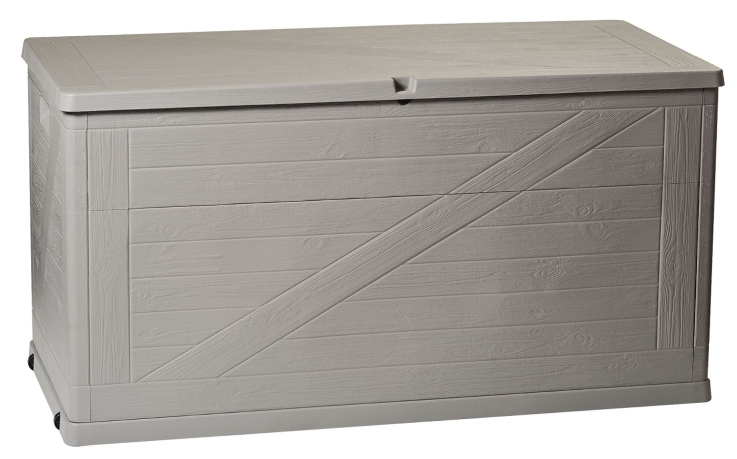 Coffre polyvalent en résine à roulettes 120x57x63 Bois