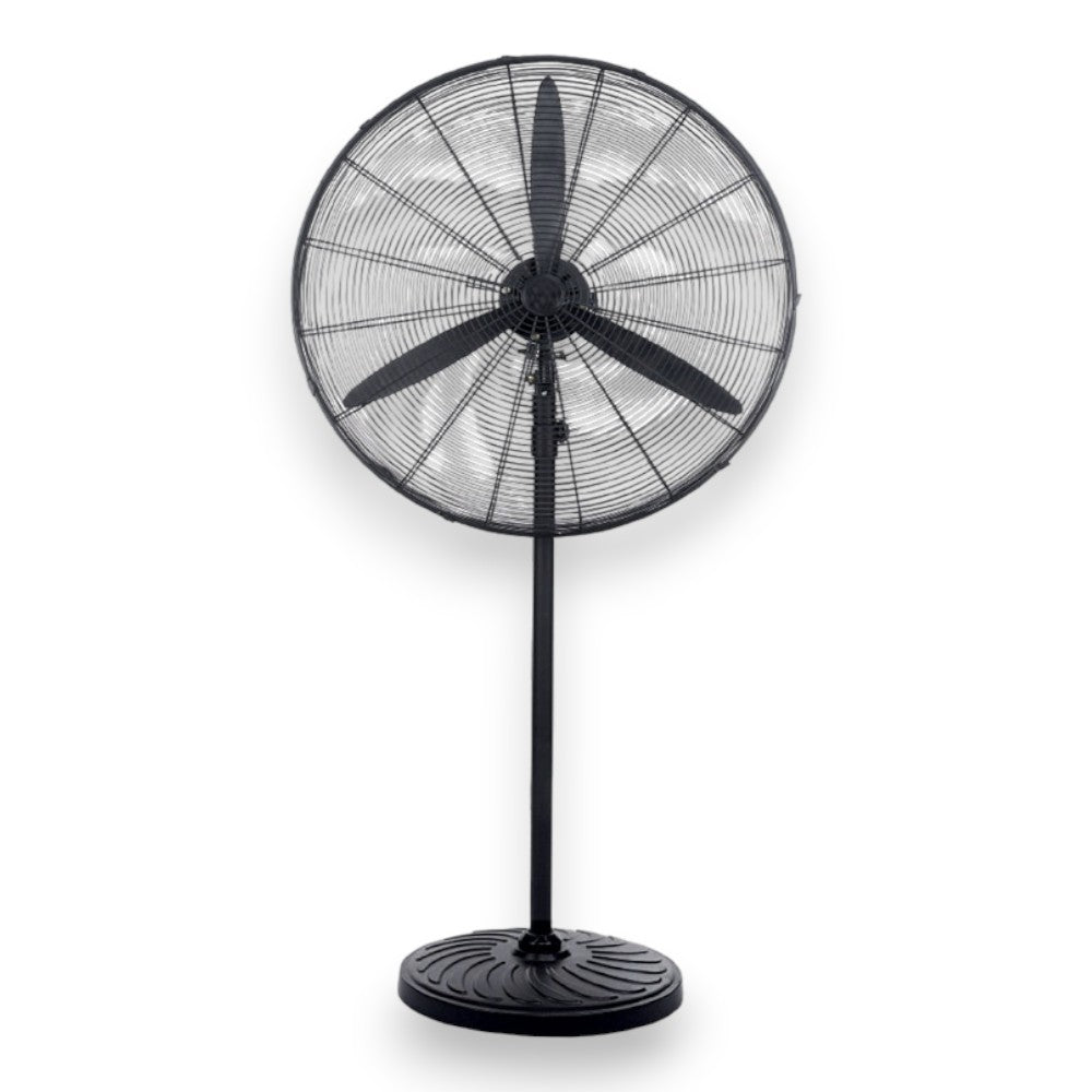 Méga grand ventilateur industriel Ø66 cm 130W turbo avec 3 pales métalliques et hauteur réglable 