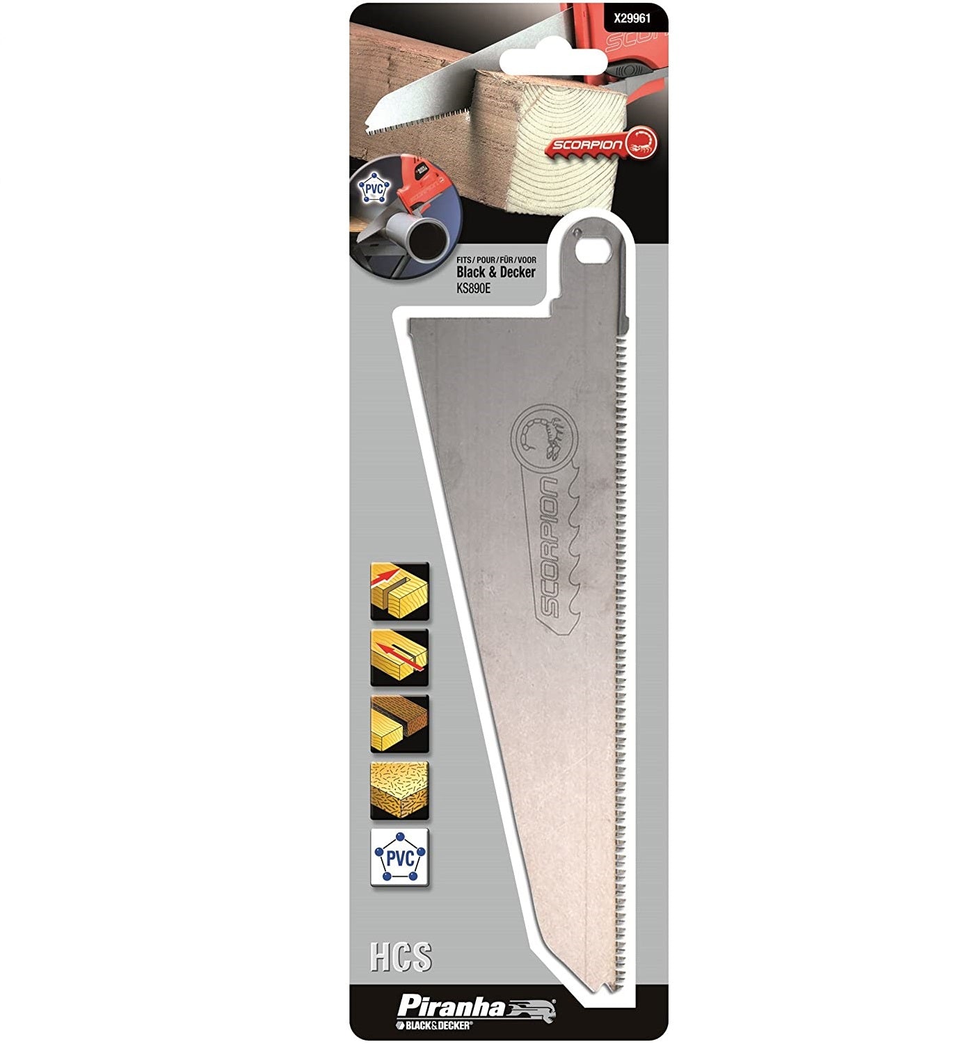 Lame de rechange HCS 239 mm KS890-KS880 pour Scorpion B&amp;D X29961 