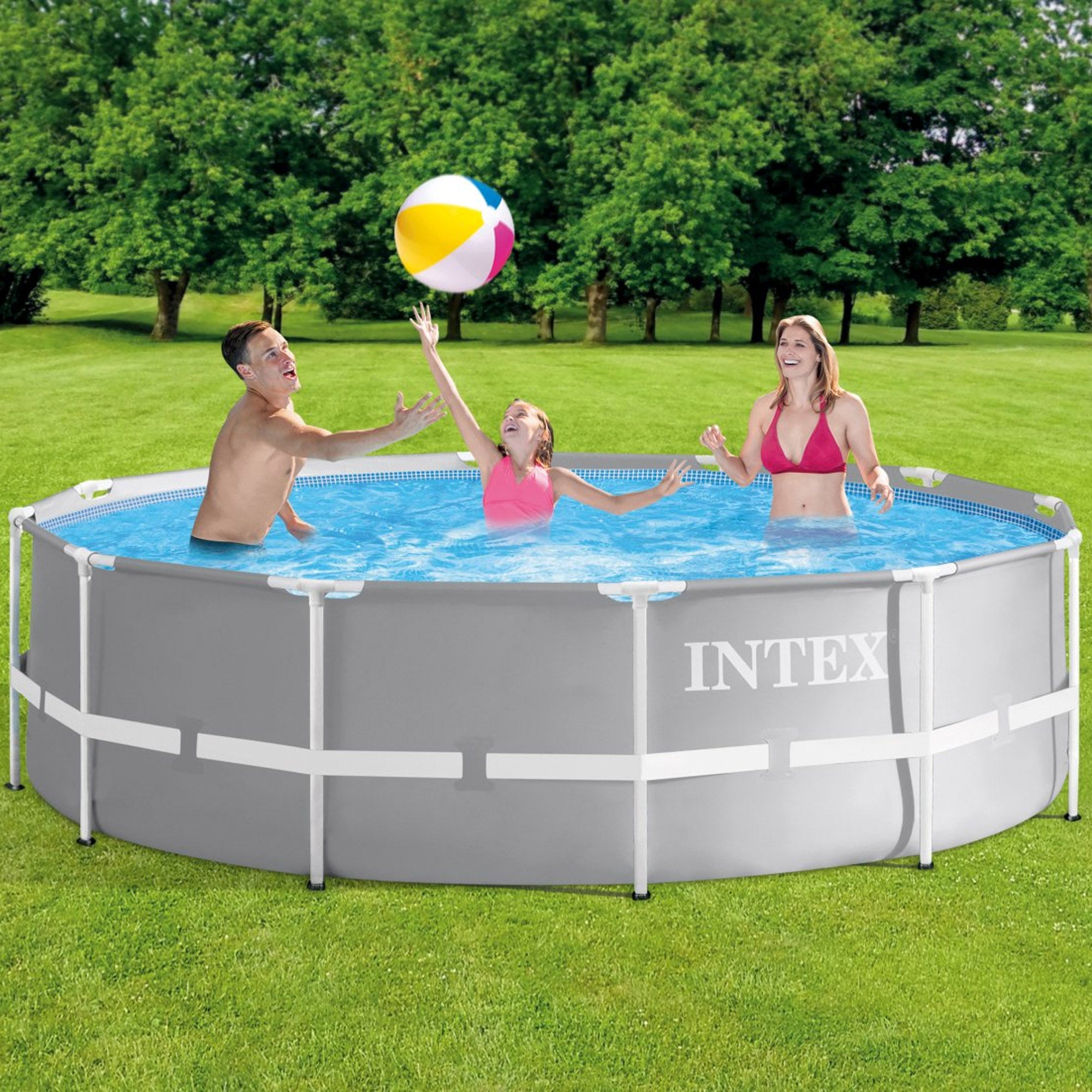 Piscine ronde avec structure Ø366xH99 cm Prism Frame INTEX26716 