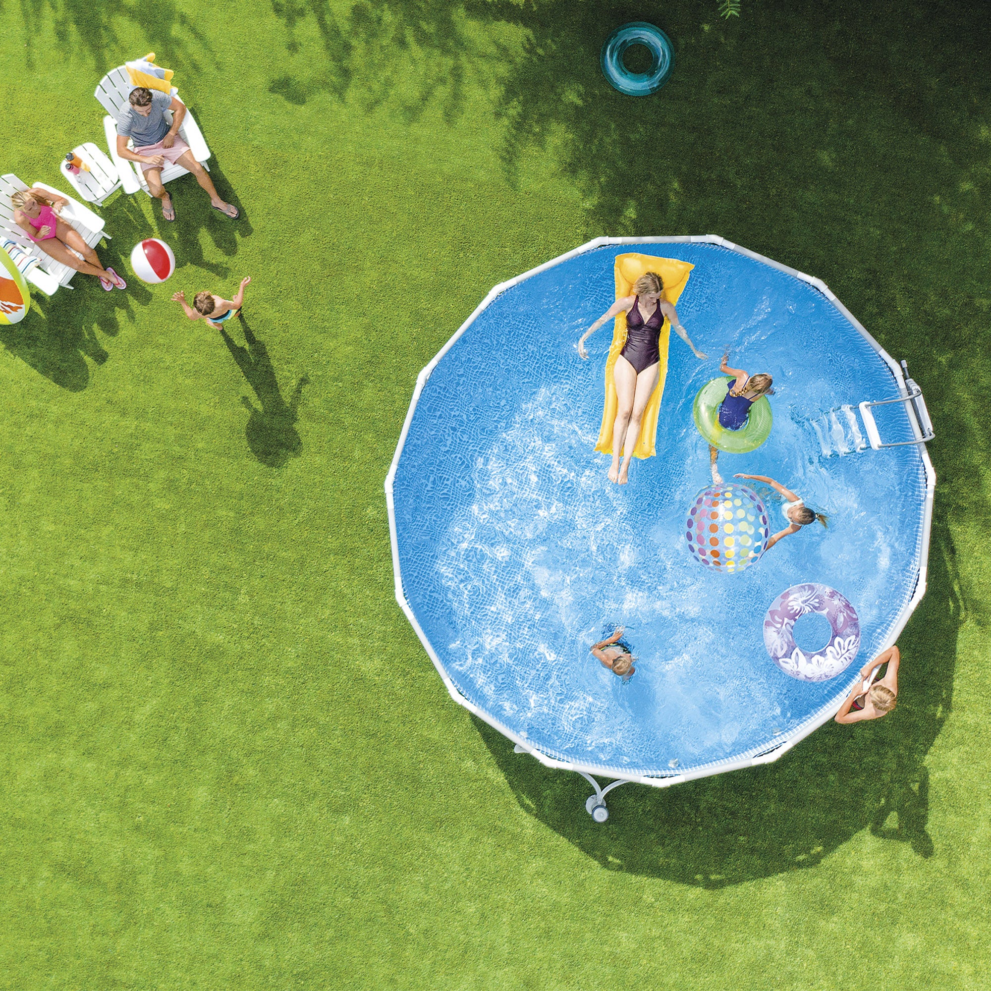 Piscine ronde avec structure Ø457xH122 cm Prism Frame INTEX26726 