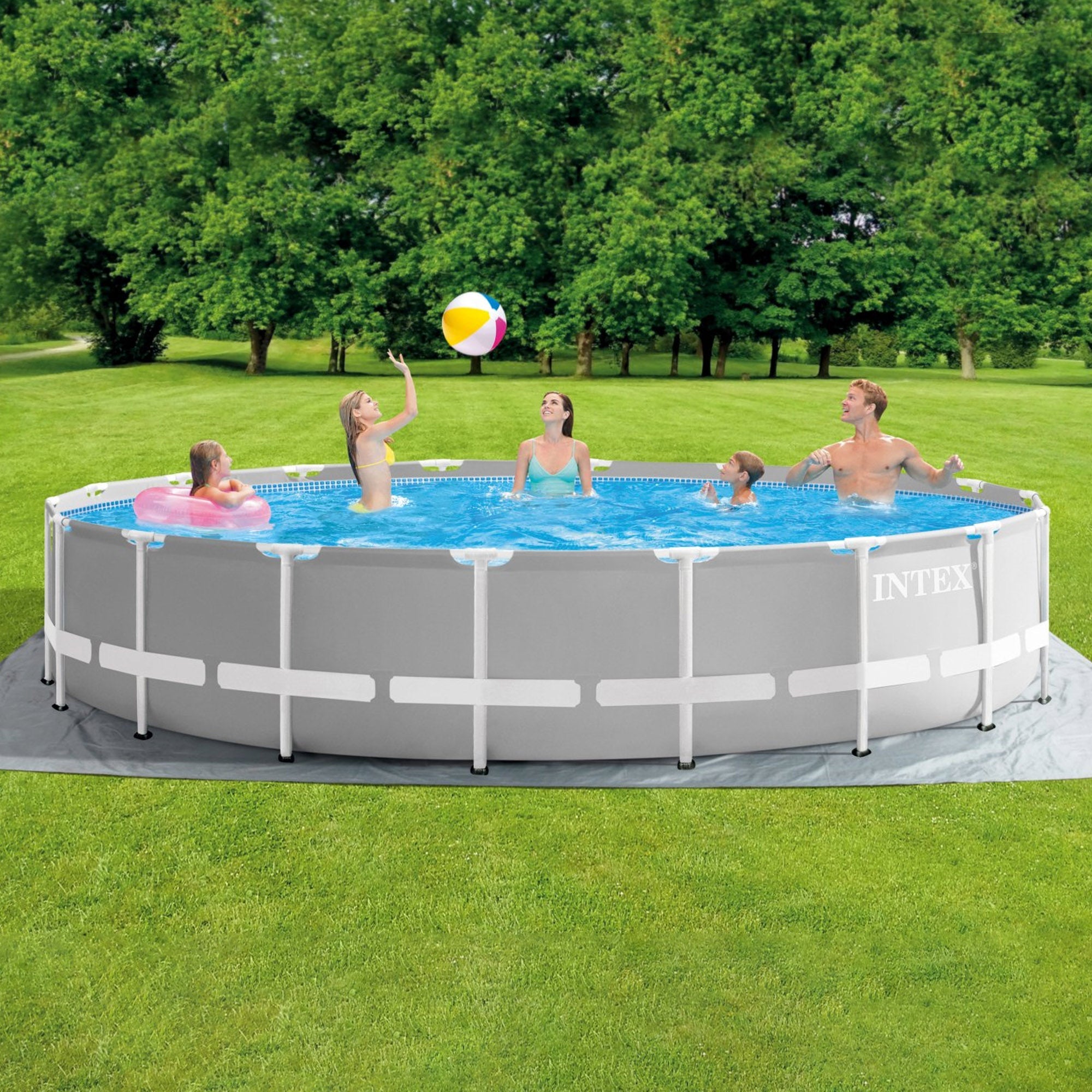 Piscine ronde avec structure Ø610xH132 cm Prism Frame INTEX26756 