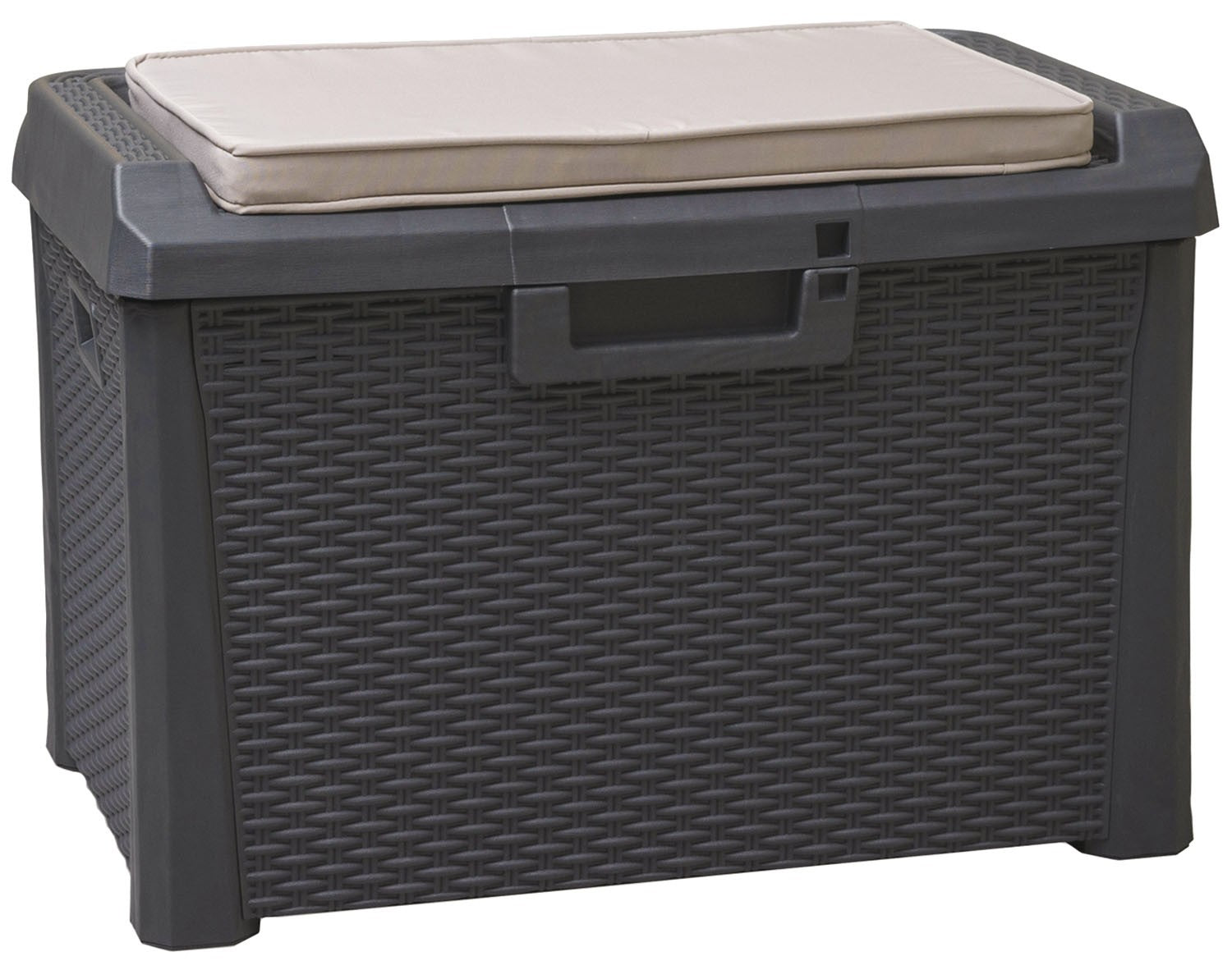 Coffre polyvalent 75x50x50 Santorini Plus Compact en résine