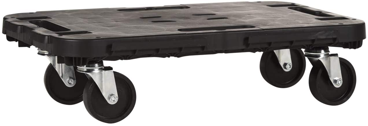 Chariot plat pour maniques déplace tout rectangulaire avec roulettes, capacité max 300 kg