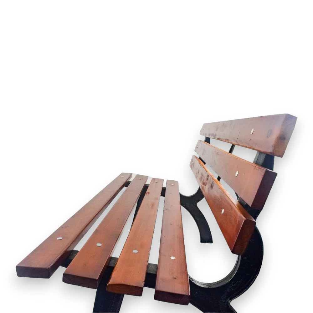 Banc Hyde Park en fonte avec lattes en bois 122x60xH72 cm