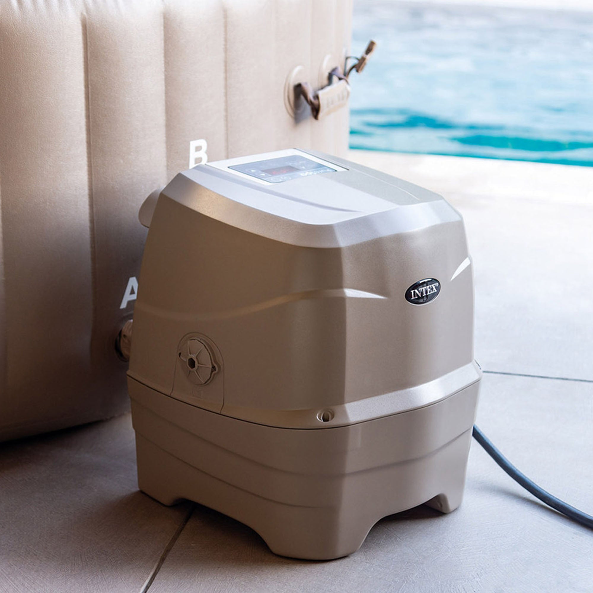 Piscine SPA hydromassante 4 places beige Ø196xH71 cm "Pure Spa Bubble Massage" INTEX28426 