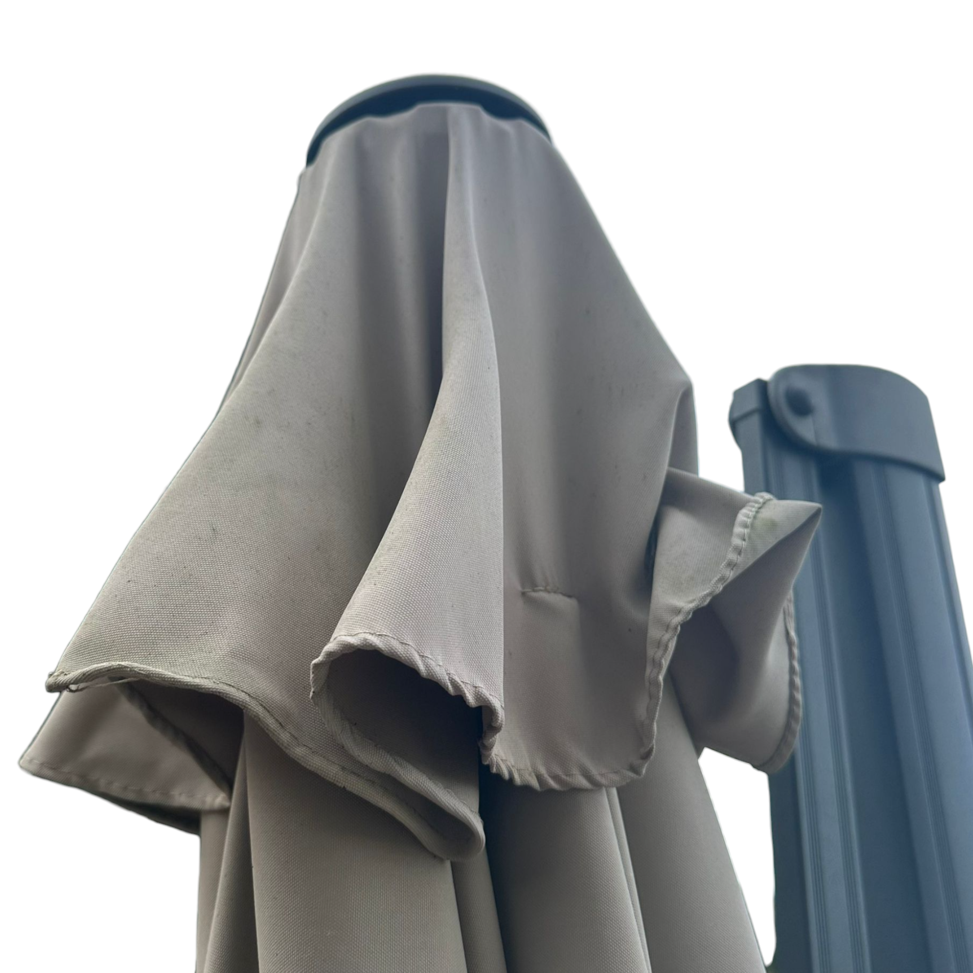 <transcy>Parasol à bras latéral inclinable 350 cm avec structure en aluminium - Premium Beige</transcy>