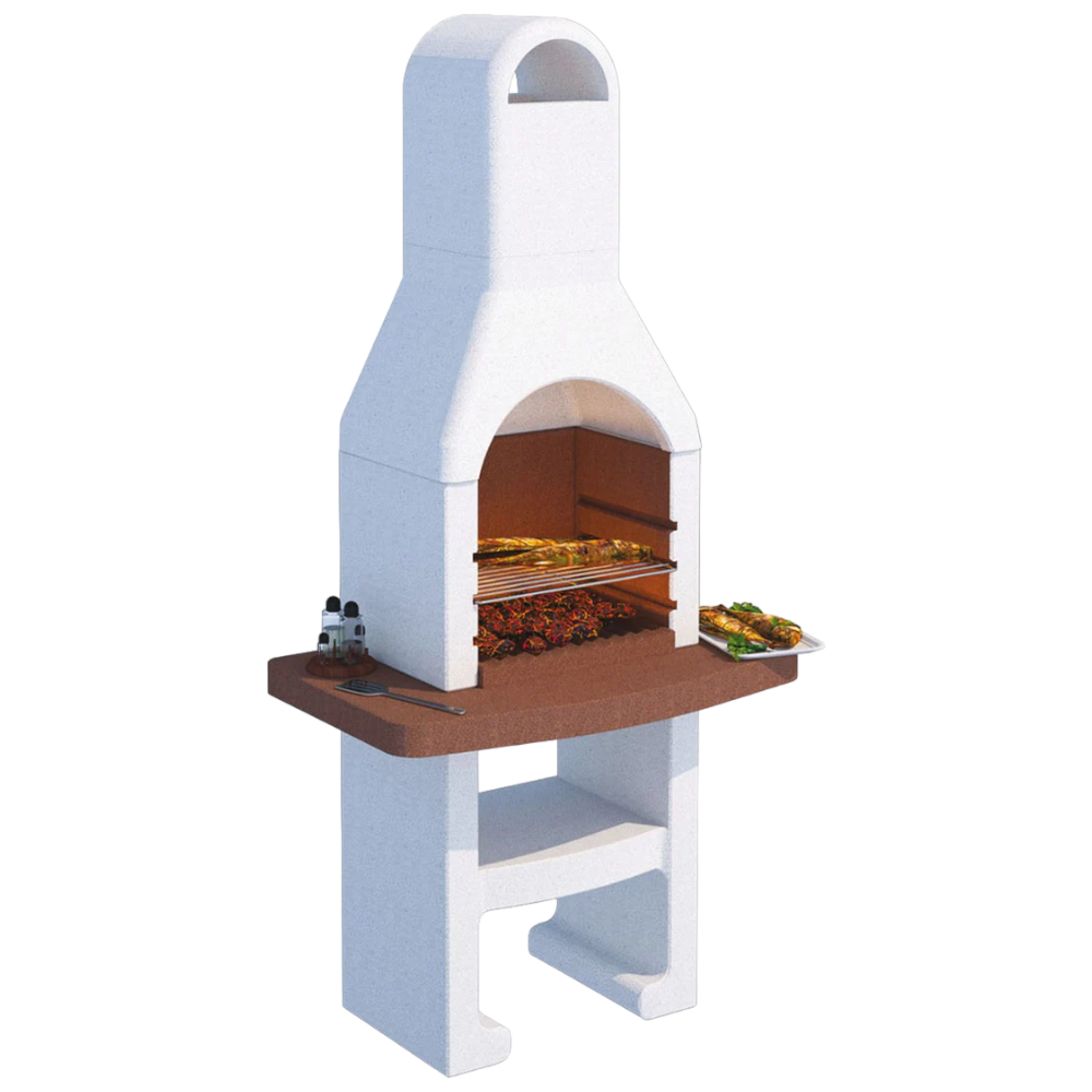 Barbecue préfabriqué en béton avec hotte et grille Beton Brace