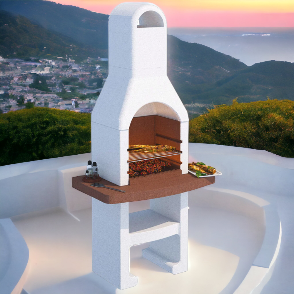 Barbecue préfabriqué en béton avec hotte et grille Beton Brace