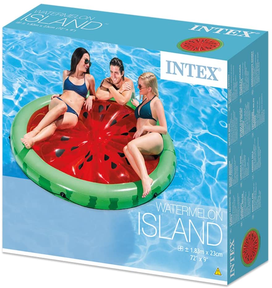 Matelas gonflable flottant Ø183 cm - Île en forme de pastèque Intex 56283