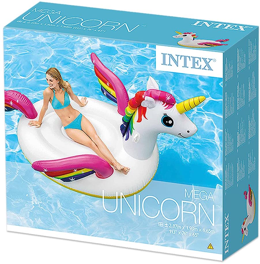 Grande Licorne flottante gonflable 287x193x165 cm - Île en forme de licorne Intex 57281 