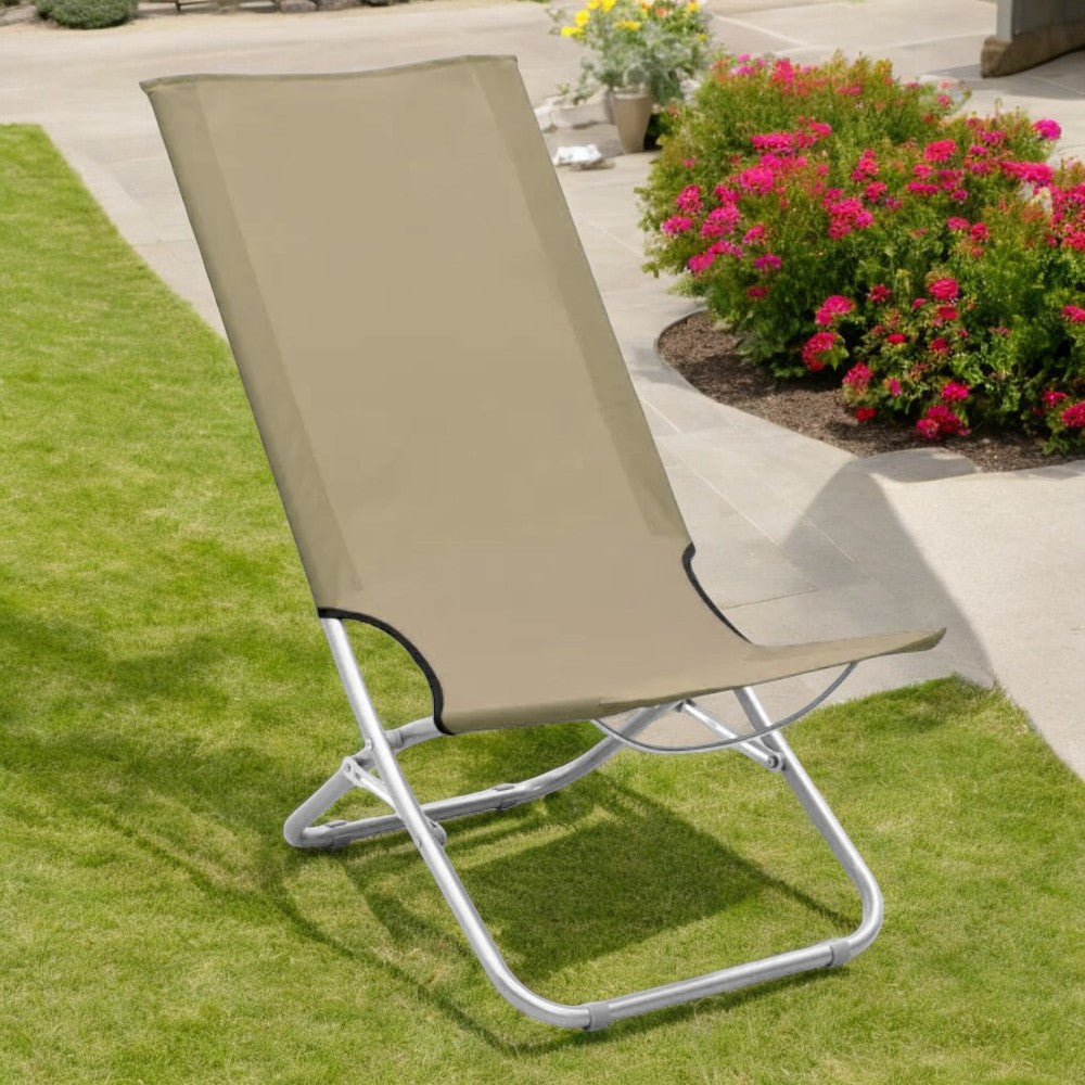 Plage extérieure et plage pliable avec structure en fer et tissu oxford