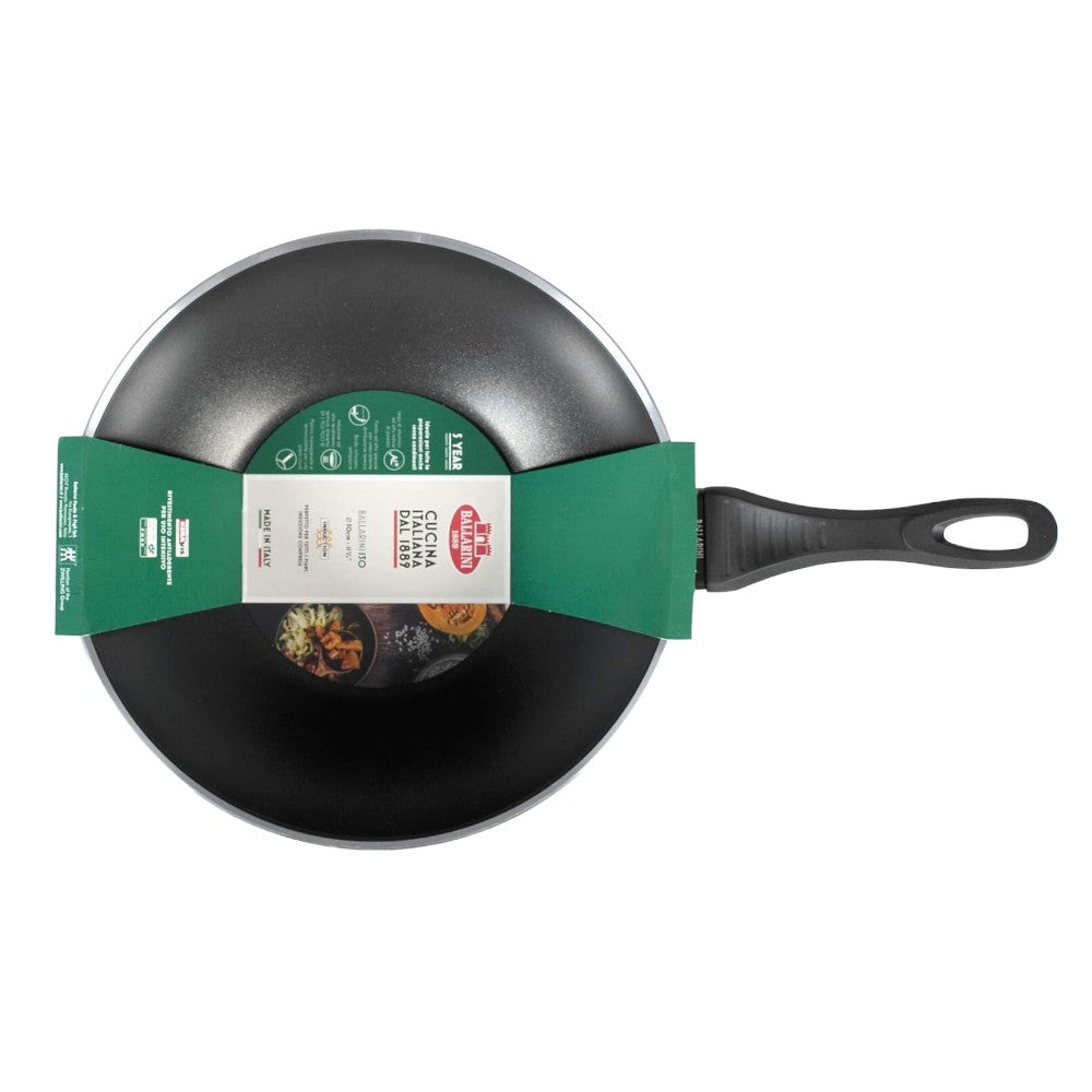 Poêle wok induction Ø30 cm avec poignée calorifuge BALLARINI