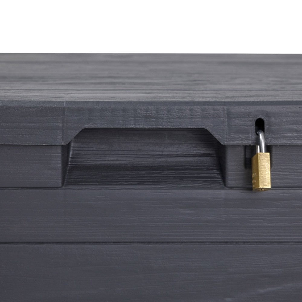 Coffre conteneur extérieur polyvalent cadenassable anthracite 90 Lt TOOMAX 