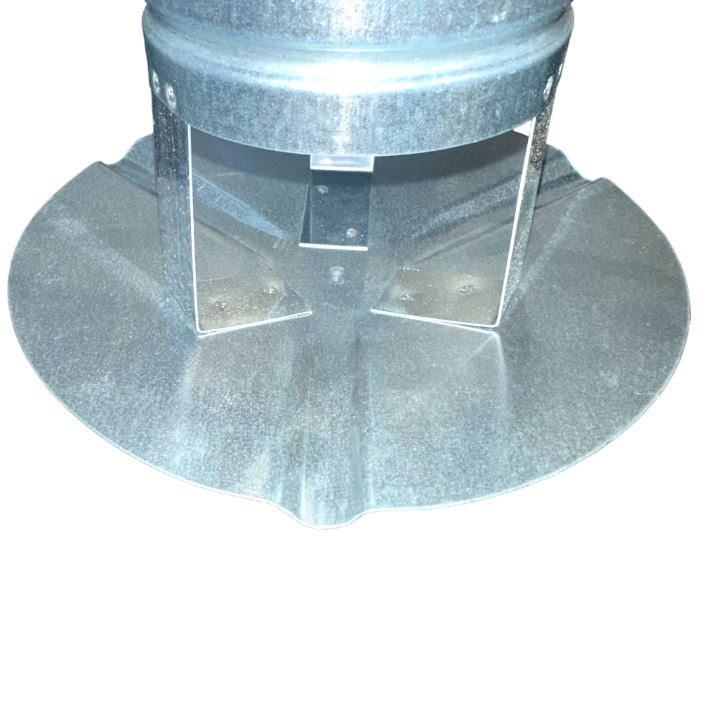 Cheminée fixe avec chapeau galvanisé