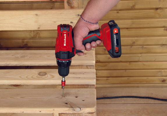 Perceuse-visseuse sans fil réversible EINHELL 18V 1,5Ah avec éclairage LED intégré TC-CD 18-2LI 