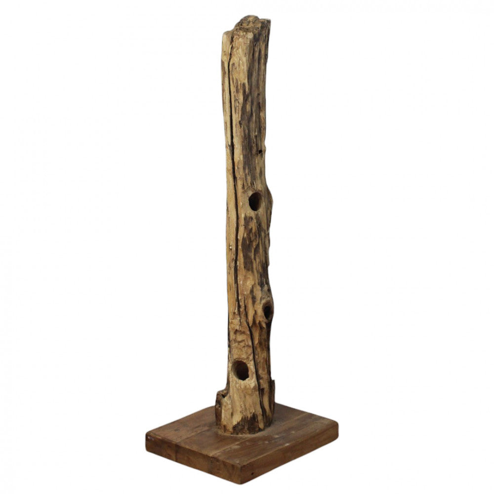 Porta bottiglie in legno teak 30x35xH100 cm per arredamento interno
