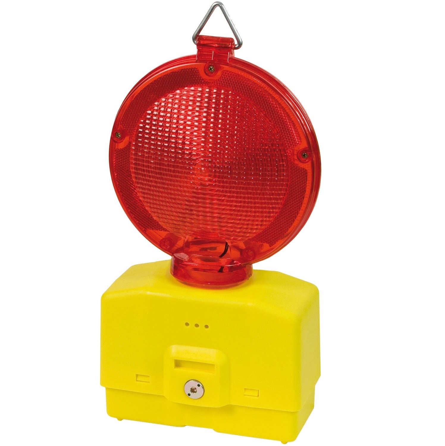 Feu clignotant à piles avec interrupteur crépusculaire pour signalisation de chantier, feu jaune ou rouge