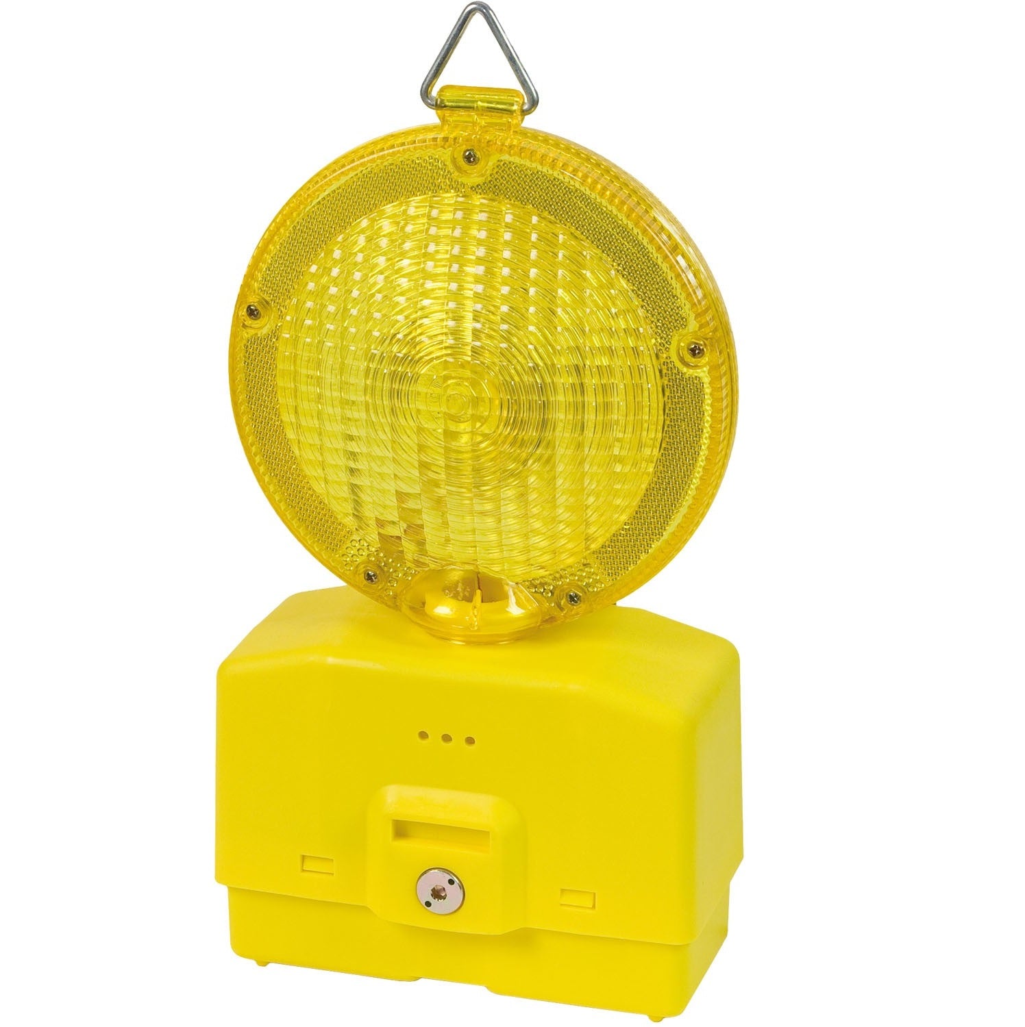 Feu clignotant à piles avec interrupteur crépusculaire pour signalisation de chantier, feu jaune ou rouge